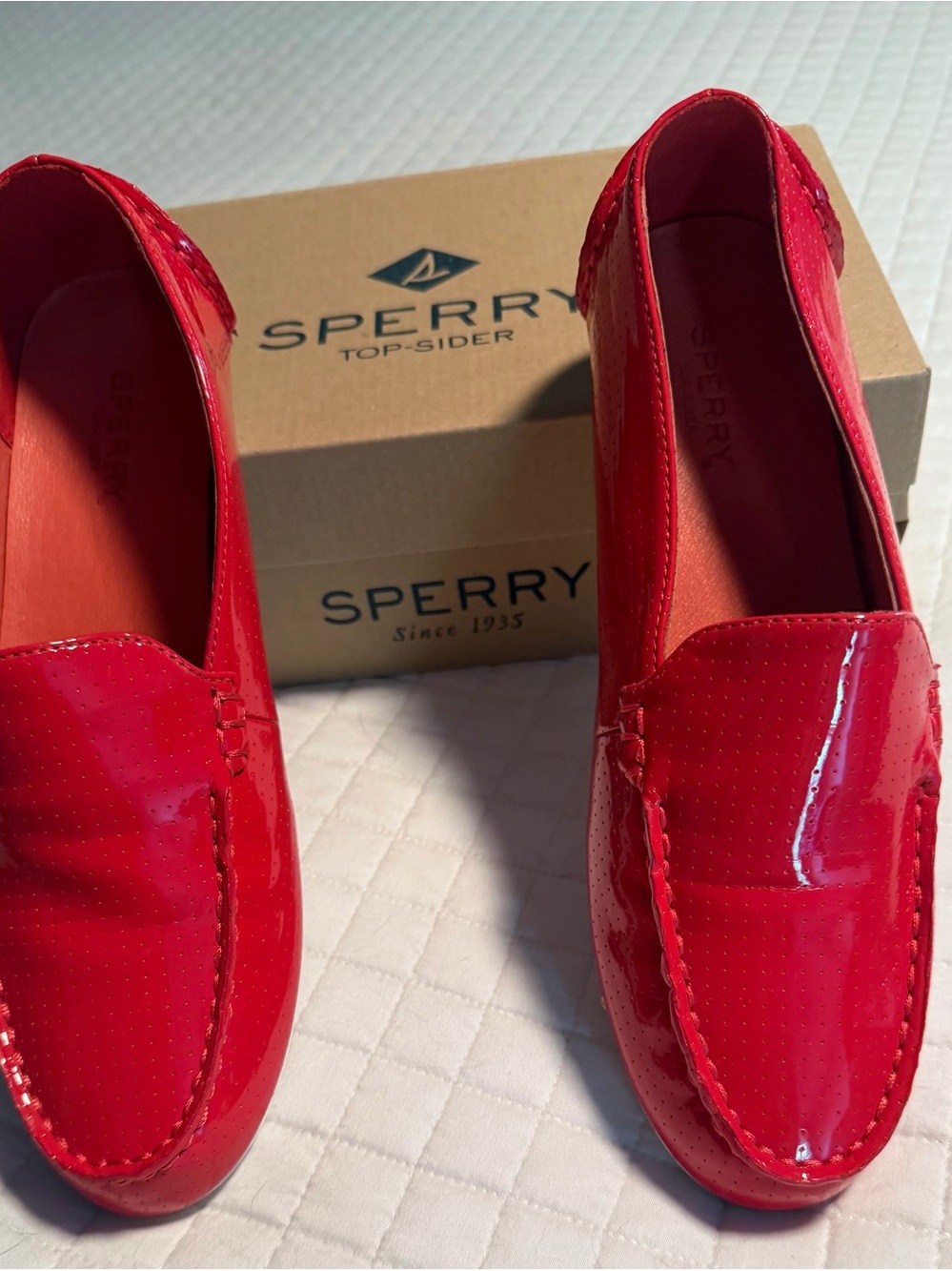 Sperry Women’s Red Patent Leather Loafers